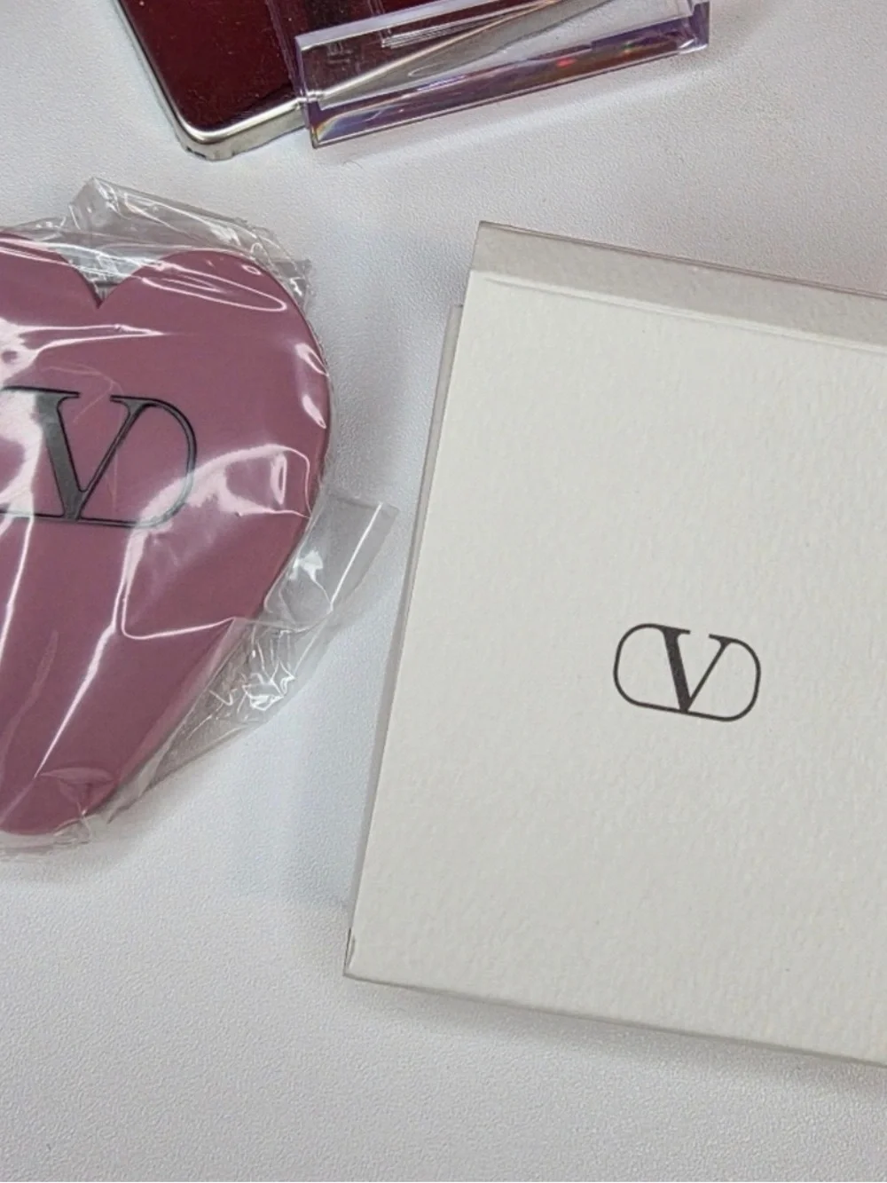 Valentino Pink Heart Compact Mirror